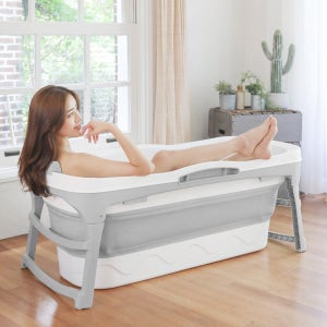 얼라이브즈 프리미엄 폴딩 간이 반신 욕조 1.2M_그레이