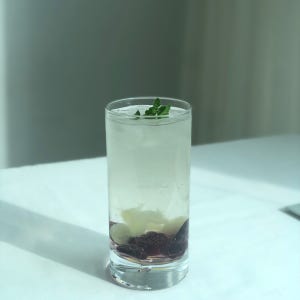 공기방울 긴유리컵 아이스아메리카노잔 하이볼잔 쥬스 물컵 375ml