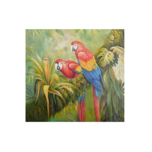 앵무새그림 벽걸이그림, 사이즈 70x65cm, 직접그린 유화그림 주문제작