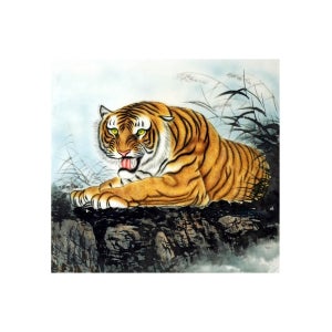 동양화 호랑이그림 벽걸이그림, 사이즈 70x65cm, 100% 수작업 유화그림주문제작