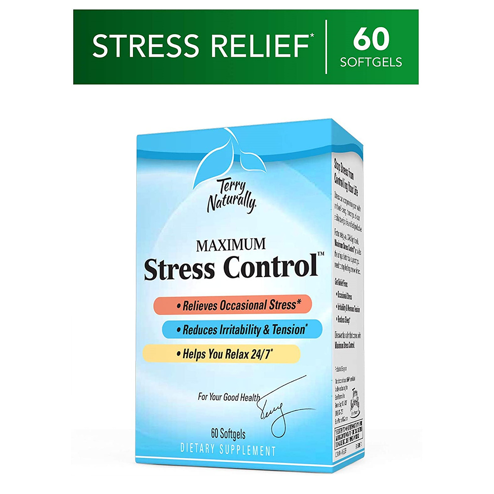 <b>테리 내추럴리</b> 맥시멈 <b>스트레스</b> 컨트롤 60정 Terry Naturally Maximum Stress Control - 60 Softgels