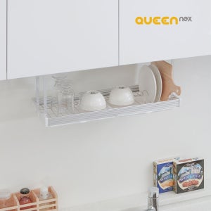 퀸넥스 상부장 주방 싱크대 선반 500 오피스텔 원룸 알루미늄 백색 설거지 그릇 부착식