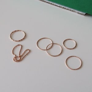 14k18k 실링 반지 민자 엥게이지 레이어드링 리얼화이트(샴페인골드) 솔리드 금반지