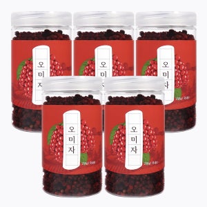 문경 오미자 건조 말린 건 오미자 1250g 국내산 250g X 5통