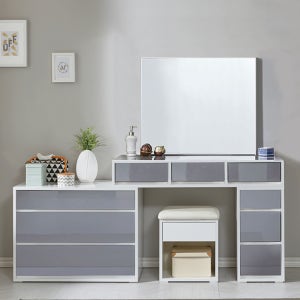 빅토리아 거울 확장형 화장대 옷 수납장 화장품 정리함