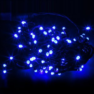트리전구 LED100구 연결 은하수 전구 검정선 파랑 크리스마스 트리 앵두 무드소품 장식조명