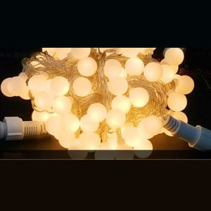 LED 앵두전구 트리 전구 볼램프 50구 녹색선 웜화이트 크리스마스 트리 앵두 무드소품 장식조명