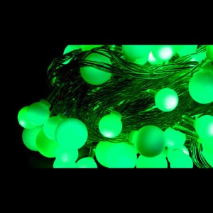 LED 앵두전구 트리 전구 볼램프 100구 검정선 녹색 크리스마스 트리 앵두 무드소품 장식조명