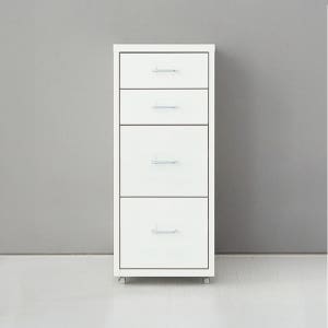 OFFICY 서랍장 2.2단 280mmx410mmx685mm, 2.2단, 화이트 0124.8228