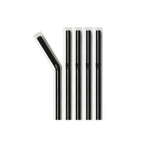 개별포장 자바라 빨대 검정 0.7x21cm, 500개입, 20개