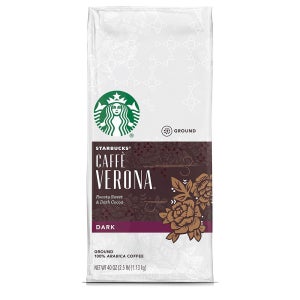 스타벅스 카페 베로나 다크 로스트 커피 1.13kg Starbucks Caffe Verona Ground Coffee, Dark Roast