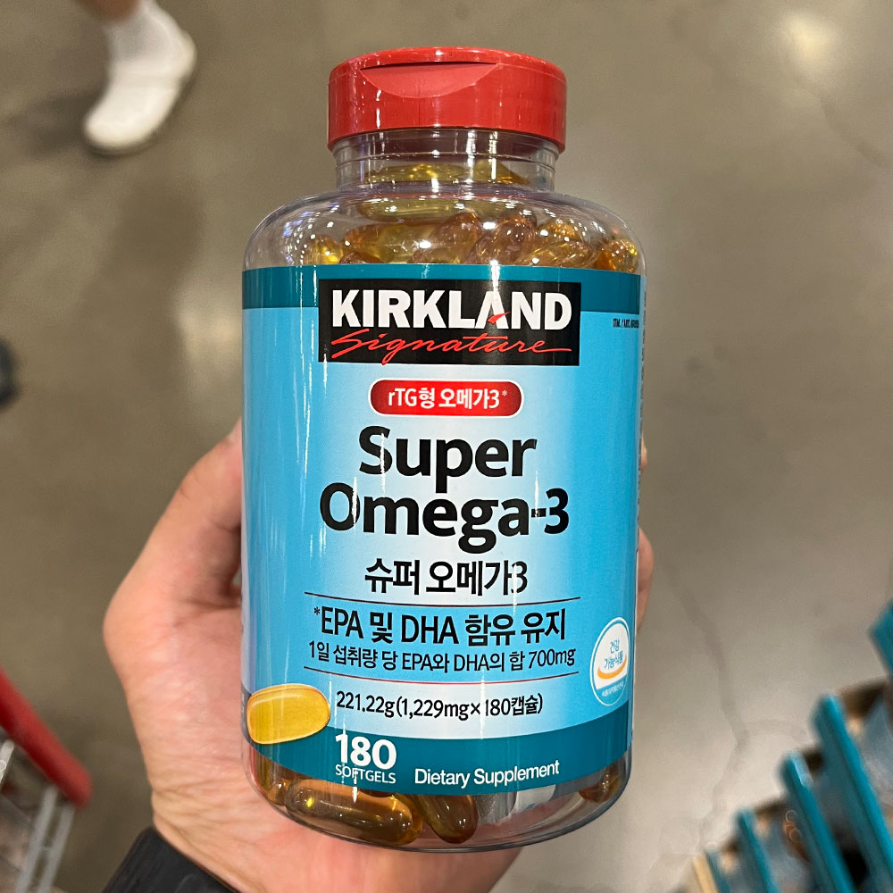 커클랜드 시그니춰 <b>슈퍼 오메가</b>3 rTG 180캡슐 코스트코