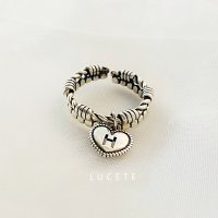 [ 92.5 silver ] 루케테 H 코인 반지 - silver ring