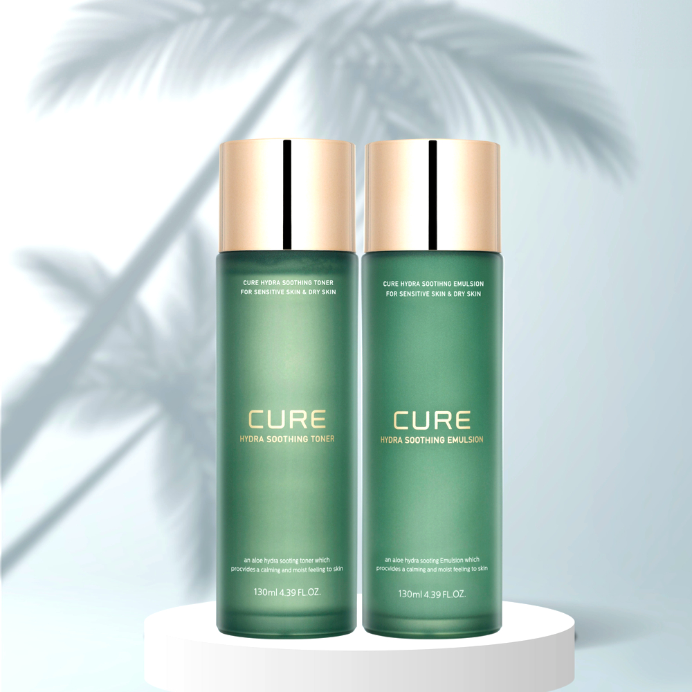 김정문알로에 큐어 보습 스킨로션 진정 여름 스킨로션 중학생 화장품 여성기초 화장품 세트