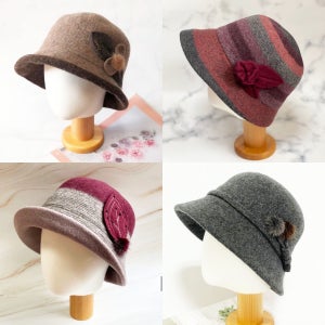 중년 여성모자 벙거지 엄마 할머니 울모자 버킷햇