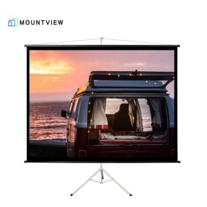마운트뷰 16:9 족자형 대형 빔스크린+전용가방 와이드 캠핑 빔프로젝터 254cm(100인치), 1개