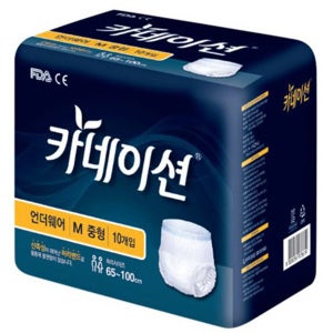 카네이션 언더웨어M 중형 10매X8팩 80매 성인용 팬티기저귀 (사이즈 65-100cm)