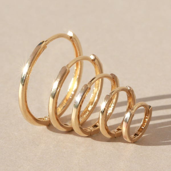 로탈라 14k 퓨어 원터치 링 귀걸이 S(9.5mm) M(12mm)
