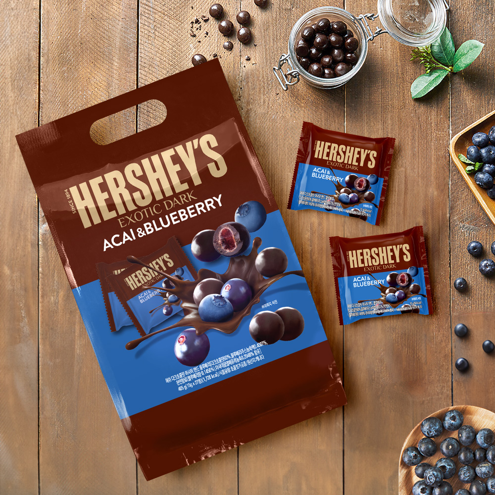 허쉬 다크초콜릿 <b>아사이</b>앤드블루베리 405g(15gx27입)