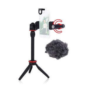 보야 정품 BOYA BY-VG330 V-log 및 유튜브용 세트 다기능 스마트폰 영상 킷트 (마이크 + 거치형 셀카봉)