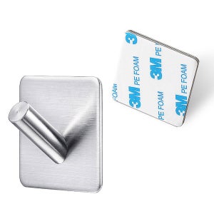 접착식 벽옷걸이 벽걸이후크 벽에붙이는고리 책상가방 현관마스크걸이 실버사선타입