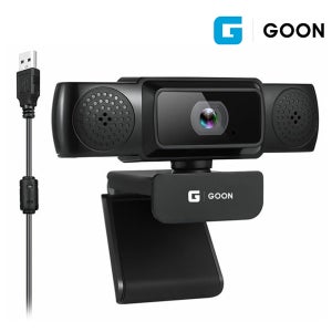 G-GOON GPRO-QHD800 4K 웹캠 화상카메라 화상캠 피시캠 800만화소 USB2.0 삼각대조정 초고화질 자동초점 고화질 동영상 재택근무 화상회의 영상통화 미끄럼방지패드