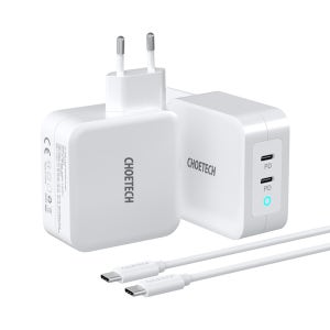 초텍 듀얼 C타입 PPS 고속 충전기(케이블 포함) PD 100W GaN 아이폰17 PD6008