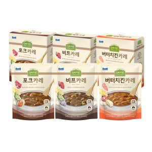 상하키친 카레 기획세트 (비프카레 170g 3팩, 포크카레 170g 3팩, 버터치킨카레 170g 3팩) (총 9팩) [도착보장]