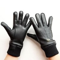 Deerskin 가죽 장갑 남자의 터치 스크린 항공 운전 패션 복고풍 스타일 오토바이 타고 Windproof 추운 겨울 따뜻함