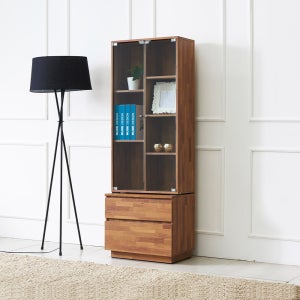 동서가구 라떼 600 2단 유리 장식장 DF918491