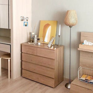 고무나무 원목 낮은 4단 5단 미니 800 옷 서랍 장 안방 아일랜드 드레스룸