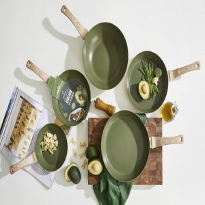 가이타이너 아보카도 인덕션 코팅 사각 계란말이팬 후라이팬 6종 세트