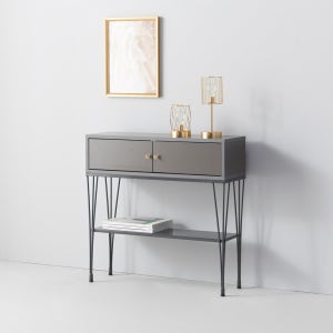 루시 2단 서랍 수납 복도 미니 화장대 콘솔