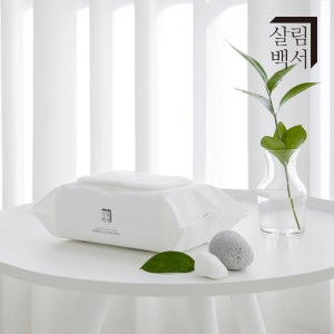 살림백서 소프트 퓨어 아기 신생아 대용량 물티슈 엠보싱 도톰한 100매, 10개