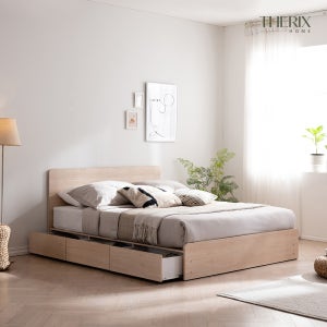 더릭스홈 몽슬립 B 헤드형 통서랍 수납 침대프레임 퀸(Q)