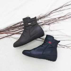 지쎄수제화 양가죽앵클부츠 히트풋 퍼부츠4.5cm 흑,밤 225-260