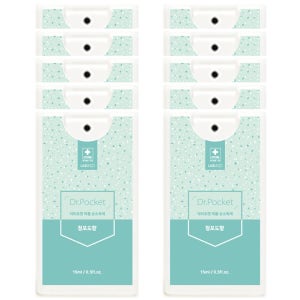 라비스코 휴대용 카드형 손소독제 닥터포켓 15ml 청포도향 10개입