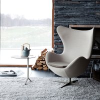 에그체어 카페 디자인 의자 모던미드센추리 칼한센 카우 호텔 라운지체어 (텐션 등받이)