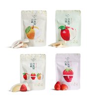 [산골이유식] 산골 과일칩 16봉세트 (사과 딸기 배) 아기과자 유아간식
