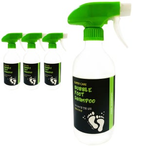 슈퍼케어 버블 풋삼푸 레몬민트향 500ml 4개