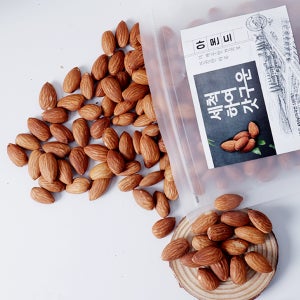 세척하고 오븐에 구운 햇 무염 아몬드 450g