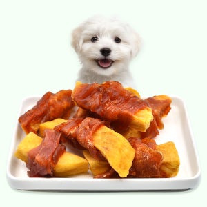 국내제작 치고말이 강아지 수제 간식 치킨과 고구마로 만든 반려견간식 닭가슴살, 90g, 1개