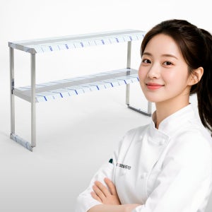 업소용 스텐 상부선반 2단 1500 반찬 토핑 테이블 냉장고 보조선반 스테인리스 주방 상선반