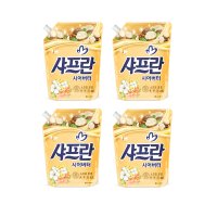 샤프란 아로마 섬유유연제 소프트코튼 리필 2100ml X 4개