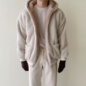 [모모코] 헤비 양털 후드 집업 (4color)