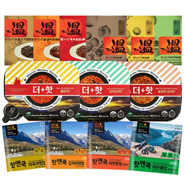 핫앤쿡 발열도시락 핫쿡 더온 발열밥 비화식 발열팩 차박 발열전투식량