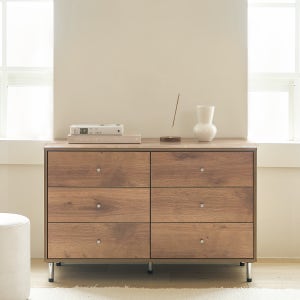 알렉스 3단 와이드 서랍장 발리오크 실버레그