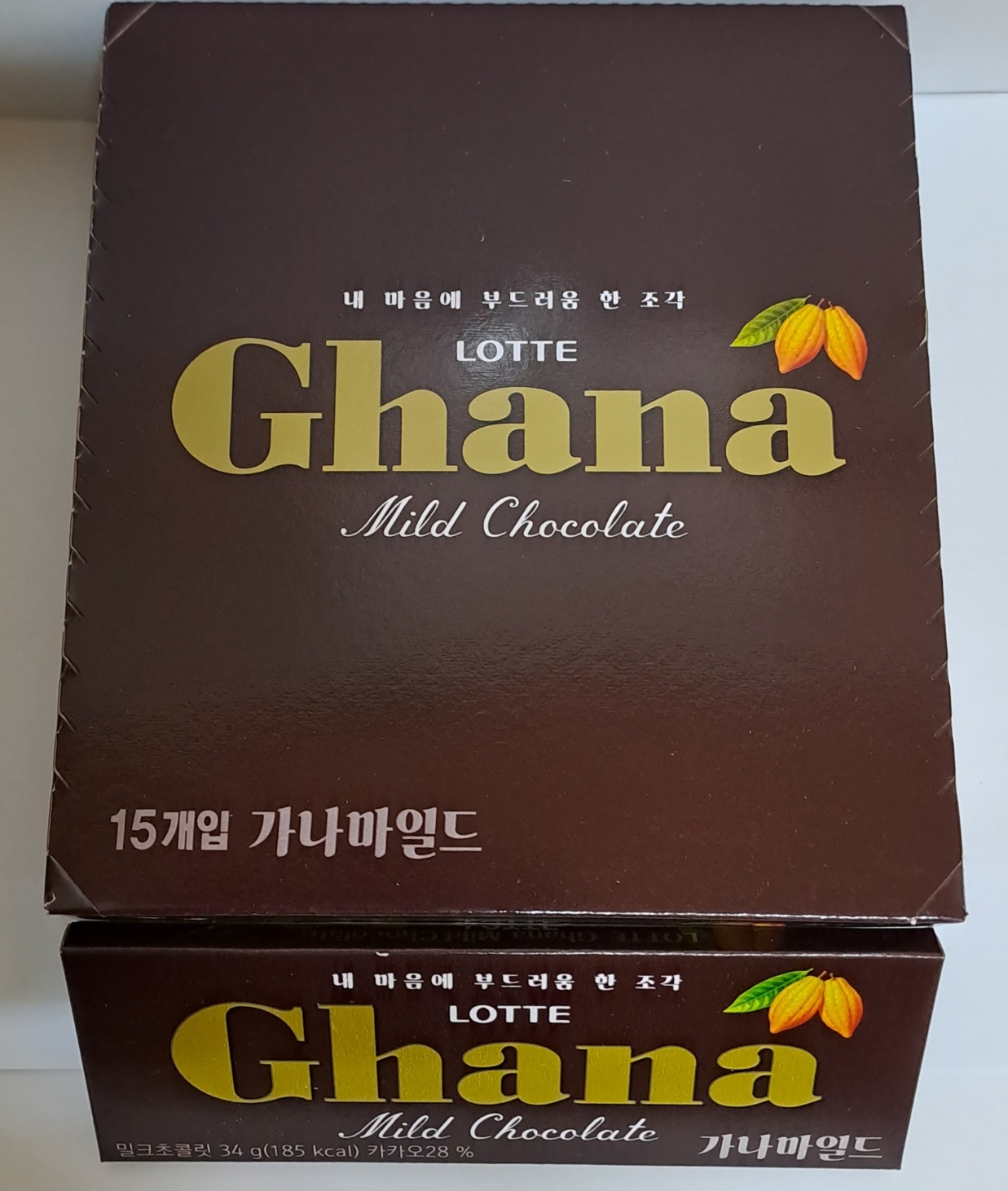 Lotte Ghana Mild Chocolate 34g x15pcs