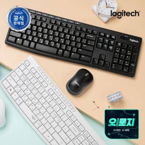 [N배송] [키스킨증정] 로지텍코리아 공식 MK295 콤보 무소음 무선 키보드 마우스 세트