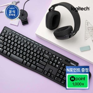 [N배송] [N포인트증정] 로지텍코리아 공식 MK295 콤보 무소음 무선 키보드 마우스 세트 그래파이트, 멤브레인